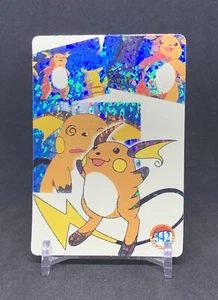 Tarjeta adhesiva prisma expendedora vintage de monstruos de bolsillo Pokémon #342 Raichu Pikachu - Imagen 1 de 2