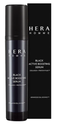 Suero potenciador activo Hera Homme Black 40 ml para hombres antienvejecimiento K-Beauty Foto 1 de 3