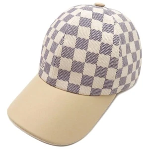 Louis Vuitton Cap Damier Azul Damier Azul Canvas M77785 Hat White Silk Lining - Picture 1 of 8