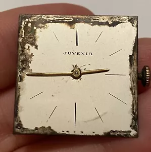 Vintage Juvenia 604 21 Jewel Movement and Dial Runs Well~As Is~ - Picture 1 of 2