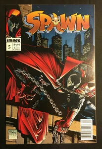 SPAWN 5 NEWSTAND VARIANT 1st app BILLY KINKAID DEATH TODD MCFARLANE VF/NM+ V 1 - Picture 1 of 2