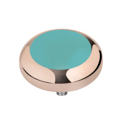 Melano Magnetic Kopf Resin Aufsatz Edelstahl rosé 7mm M01SR 014 Türkis Pastell - Bild 1 von 4