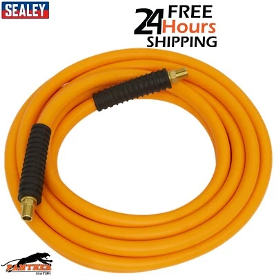 Sealey AHHC15 Air Hose 15mtr x Ø8mm Hybrid High Visibility with 1/4"BSP Union PC - Image 1 of 4