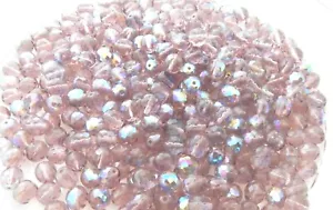 1200 Pcs  4mm Czech Glass Fire Polished Faceted Beads  -  LIGHT AMETHYST AB - Picture 1 of 2