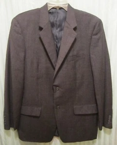 SZ 42L TASSO ELBA ANGELICO CHARCOAL BLACK PLAID WOOL BLAZER SPORTCOAT JACKET EUC - Picture 1 of 8