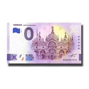 Billete de 0 euros recuerdo Venecia - Basílica de San Marcos Italia SEDE 2023-2 - Imagen 1 de 4