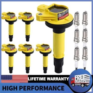 UF553 6Pack Ignition Coil & Spark Plug For Ford Lincoln Mazda 3.5L 3.7L DG520 US - Picture 1 of 13