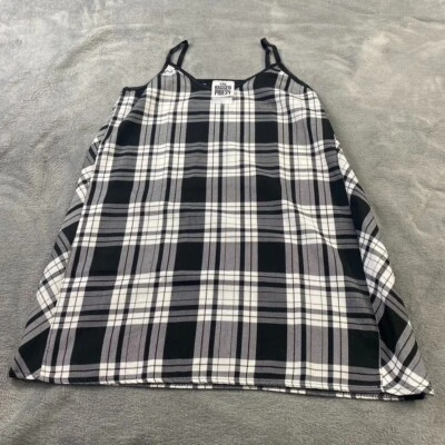 The Ragged Priest Mini Dress Womens Small Spaghetti Strap Plaid w/ Netty Overtop - Image 1 of 4