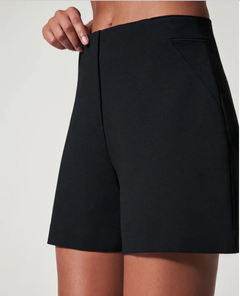 Spanx Polished 6” Pull On Short Classic Navy Smoothing Fabric Size 1X