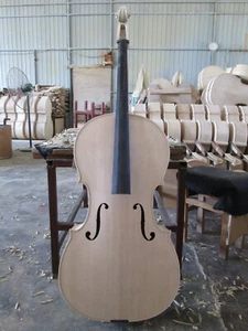 Professional white unfinished cello 4/4 Maple spruce handmade - Picture 1 of 8