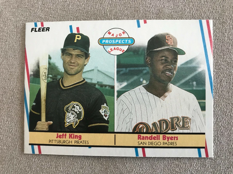1988 Fleer Prospects 653 Jeff King Pirates Randell Byers Padres Rookie RC  NmMt  - Image 1 of 1