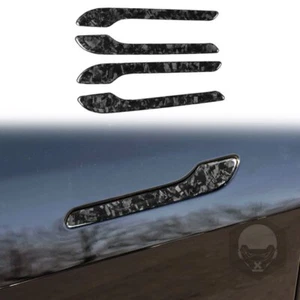 Forged Carbon Fiber Exterior Door Handle Trim for Tesla Model 3/Y - Picture 1 of 6