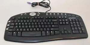 eMachines KB-0108 PS/2 Black Desktop 18 Hot Key Multimedia Keyboard - Picture 1 of 6