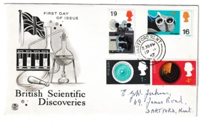 19/9/1967 UK GB FDC - British Discovery - Scientific Discoveries - Dartford CDS1 - Image 1 of 2