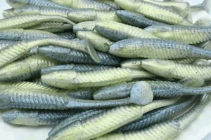 5" Grey Ghost Paddle Tail Swimbaits Soft Plastic Bass Walleye Fishing Lure - Picture 1 of 1