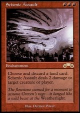MTG-1x-Heavy Play, English-Seismic Assault-Exodus