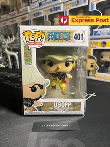 ONE PIECE USOPP FUNKO ANIMATION POP VINYL FIGURE #401 + PROTECTOR MINOR BOX FLAW - Picture 1 of 8
