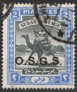 SGO9 Sn:O7 1903 2M SUDAN Camel Post (Oficial) (1903-12), usado, HH - Imagen 1 de 2
