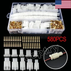 580x Automotive Wire Connector 2/3/4/6/9 Pin Male Female Cable Terminal Plug Kit - Picture 1 of 12