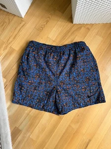 Vintage 90s Nike Multicolor Nylon Track Shorts Swoosh Size M - Picture 1 of 14