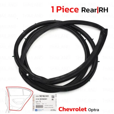 Fits Chevrolet Optra Sedan 2008 - '13 Rear Right Door Rubber Seal Weatherstrip Foto 1 de 4
