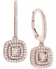 Diamond Drop Earrings (1/2 ct. t.w.)  14k Rose Gold Over Sterling Silver New