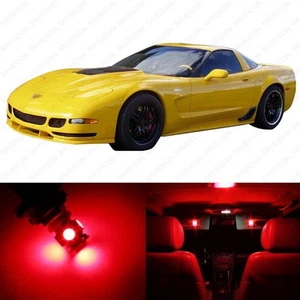 10 x Paquete de luz interior LED roja para 1997 - 2004 Chevy Corvette C5 + herramienta palanca - Imagen 1 de 8