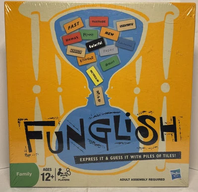 Funglish Game by Hasbro 2010 Edition Complete English Teaching New Complete NIB - Image 1 of 2