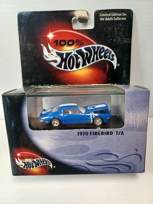 Hot Wheels 100% Black Box Collectibles 1970 Firebird T/A Blue #29691 c.2000 - Image 1 of 4