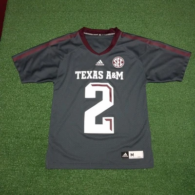 Camiseta de fútbol americano Johnny Manziel Texas A&M University Aggies Adidas am para hombre mediana Foto 1 de 4