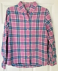 L.L. Camisa de franela rosa frijol talla S para mujer - Imagen 1 de 3