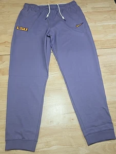 LSU Tigers Nike Sweatpants Joggers Purple Cuffed Leg Opening Medium HJ7744-515 - Picture 1 of 8