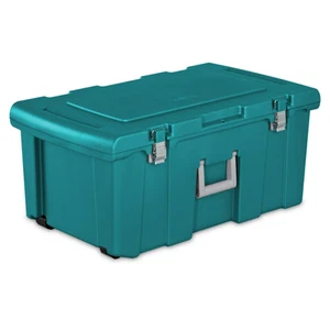 Teal Sachet Footlocker: Durable Portable Storage Solution Plastic By Sterilite - Picture 1 of 6
