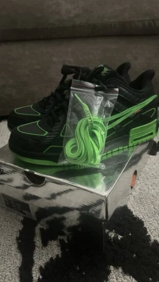 Nike Air Rubber Dunk x Off-White Low Green Strike Black Size 8.5 CU6015-001 - Image 1 of 4