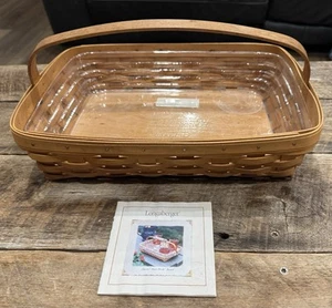 LONGABERGER 2002 Classic Warm Brown Back Porch Basket~DESSERTS~UTENSILS~NAPKINS - Picture 1 of 5