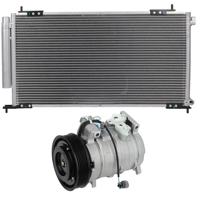 AC Condenser & AC Compressor Cooling Kit For 2003-2010 2011 Honda Element - Изображение 1 из 4