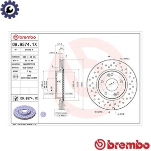 2x BRAKE DISC 09.9574.1X FOR HYUNDAI SONATA/V COUPE/II TUCSON/SUV/Van TIBURON - Picture 1 of 6