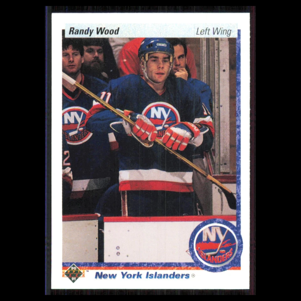 Randy Wood #16 1990 Upper Deck New York Islanders Hockey Card NHL NM - Image 1 of 3