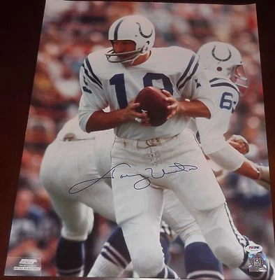 JOHNNY UNITAS Signed Auto Baltimore Colts 16X20 Photo PSA/DNA COA! - Image 1 of 2
