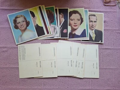COMPLETE SET - GODFREY PHILLIPS - FILM STARS P SIZED 24 CARDS MOST GD some lower - Image 1 of 4
