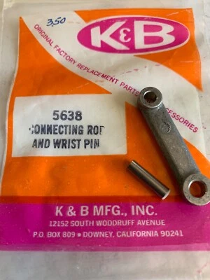 K & B Mecoa Engines .20-.28 Connecting Con Rod and Wrist Pin #5638 N OS - Image 1 of 4