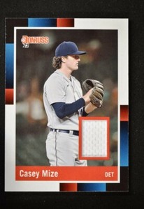 2022 Donruss Retro 1988 Materials Relic #R88M-CA Casey Mize - Detroit Tigers