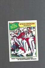 1977 TOPPS FOOTBALL CARD-#451-STEVE GROGAN RECORED BREAKER-EX