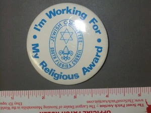 Boy Scout South Florida Council Jewish Celluloid Button 2584HH - Imagen 1 de 1