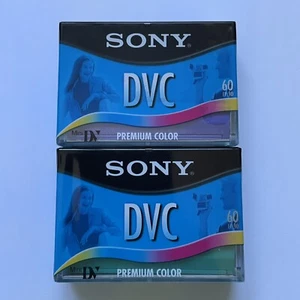 Lot of 2 - Sony DVC Premium Color Digital Video Cassette 60 Min DVM60R - Picture 1 of 4
