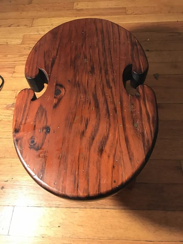 Vintage Footstool Ethan Allen 17” Solid Wood Milking Stool Cover