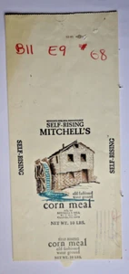 LARGE Vintage Paper Sack Bag - CORN MEAL, MITCHELL'S MILL, CLAUDVILLE VA  1991 - Picture 1 of 1