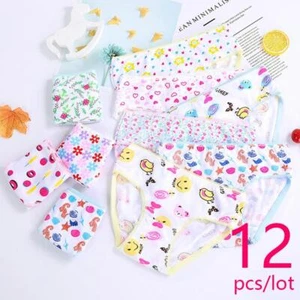 12p Ropa Interior Para Niñas Ninas Panties Pantaletas De Algodon Bragas Calzones - Picture 1 of 25