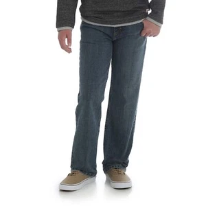 Wrangler Boys Straight Fit Jeans, Size 6 Slim Color Enchanted Blue - Picture 1 of 5