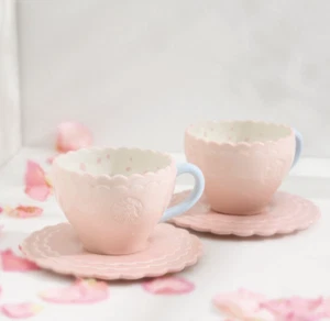 Starbuck Singapore 2019 Spring Sakura Chery Blossom Petal Mug & Saucer - Picture 1 of 3